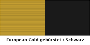 European Gold gebürstet / Schwarz – Laserply