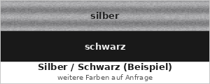 Silber / Schwarz – Lasertec 3-Ply