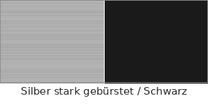 Silber stark gebürstet / Schwarz – Transply HD